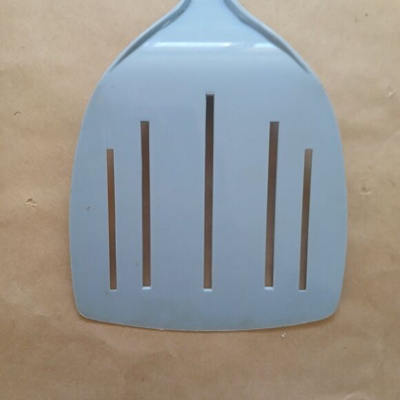 Vintage Foley Slate Blue Nylon Spatula 5 Slot Wide Blade - Picture 3 of 5